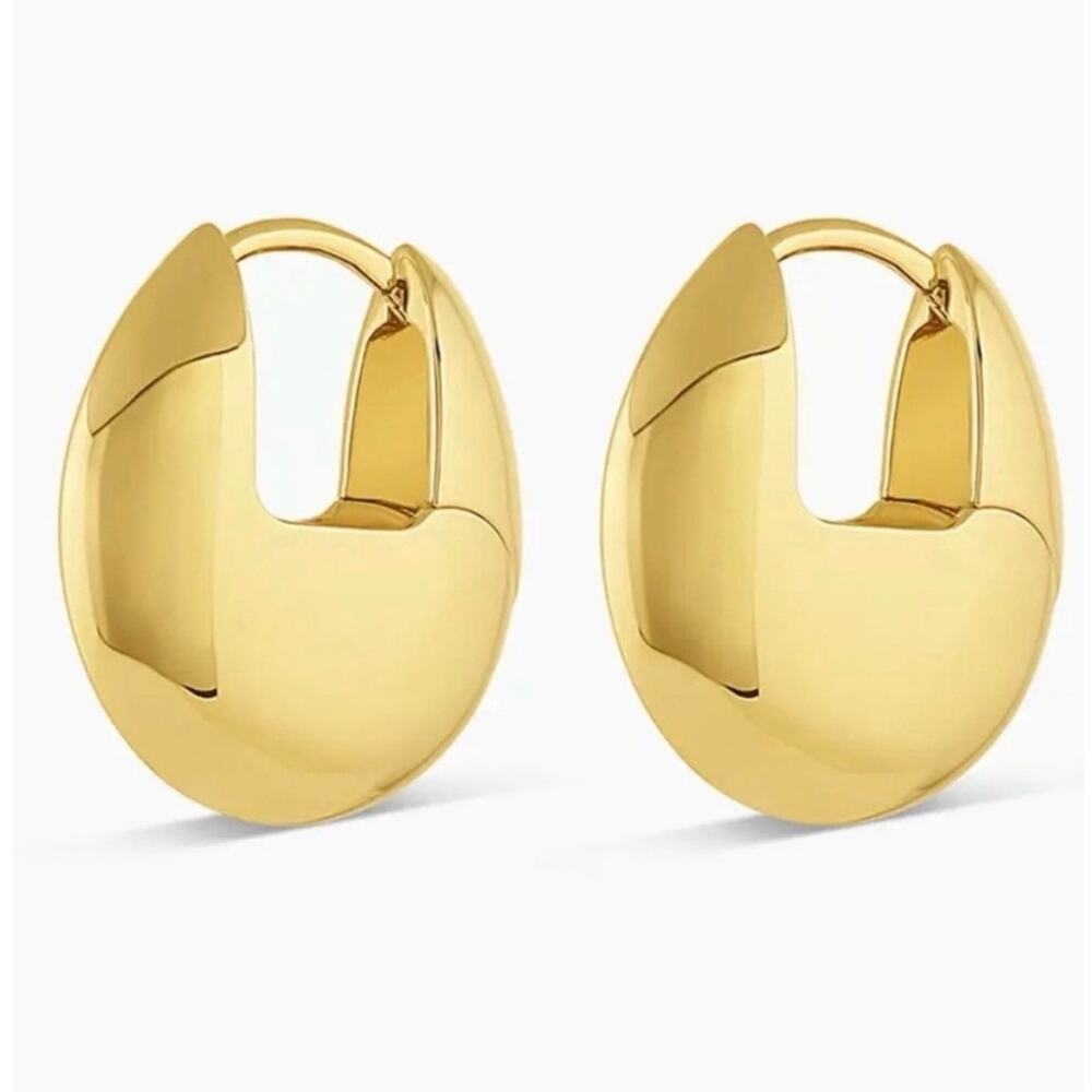 NWT Gorjana Lou Helium Gold Hoops
